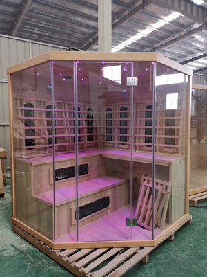 4 ব্যক্তি ইনফ্রারেড Sauna এবং বাষ্প সম্মিলিত রুম ইনডোর