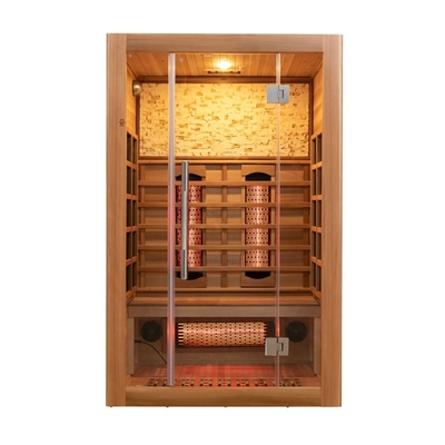সম্পূর্ণ স্পেকট্রাম লাল সিডার হোম Sauna ঐতিহ্যগত দুই ব্যক্তি