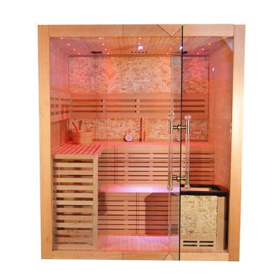 হেমলক উড হোম সনা স্টিম রুম 4 - 5 জন 6kw স্টোভ হিটার সহ