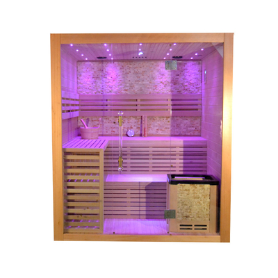 হেমলক উড হোম সনা স্টিম রুম 4 - 5 জন 6kw স্টোভ হিটার সহ