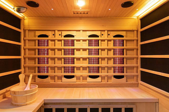 মাল্টি ব্যক্তি সলিড কাঠ ইনফ্রারেড সম্মিলিত Sauna বাষ্প রুম OEM গ্রহণযোগ্য