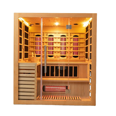 মাল্টি ব্যক্তি সলিড কাঠ ইনফ্রারেড সম্মিলিত Sauna বাষ্প রুম OEM গ্রহণযোগ্য