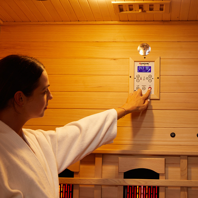 কাঠ ইনফ্রারেড সম্মিলিত Sauna স্টিম রুম কানাডা রেড সিডার