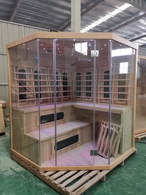 4 ব্যক্তি ইনফ্রারেড Sauna এবং বাষ্প সম্মিলিত রুম ইনডোর