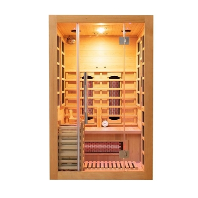 অন্দর কাঠের ছোট ইনফ্রারেড এবং বাষ্প সমন্বয় Sauna 2 ব্যক্তি