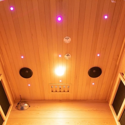 অন্দর কাঠের ছোট ইনফ্রারেড এবং বাষ্প সমন্বয় Sauna 2 ব্যক্তি