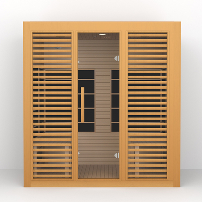 2700W হেমলক কাঠ 4 ব্যক্তি সুদূর ইনফ্রারেড Sauna ওজন হ্রাস