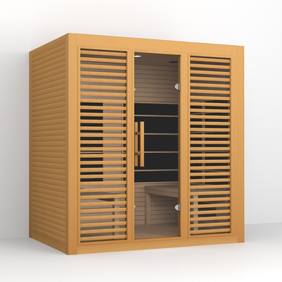 2700W হেমলক কাঠ 4 ব্যক্তি সুদূর ইনফ্রারেড Sauna ওজন হ্রাস