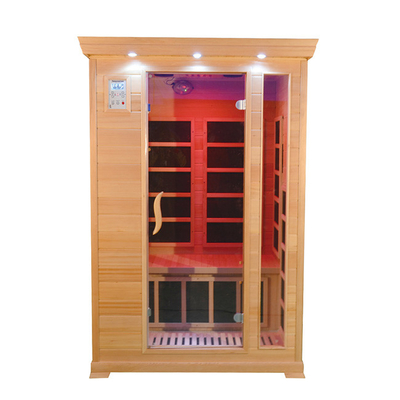 দুই ব্যক্তি ইনফ্রারেড কেবিন Sauna রুম কানাডিয়ান লাল সিডার কাঠ 1350W