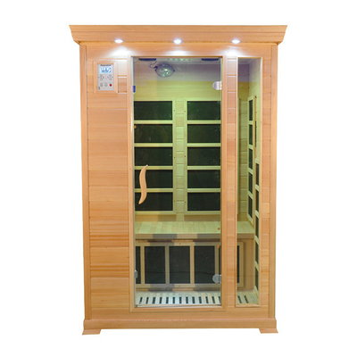 দুই ব্যক্তি ইনফ্রারেড কেবিন Sauna রুম কানাডিয়ান লাল সিডার কাঠ 1350W