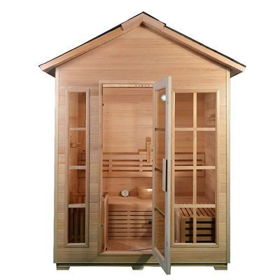 6 ব্যক্তি রেডউড সিডার আধুনিক Sauna আউটডোর ভেজা শুকনো Sauna কাঠ