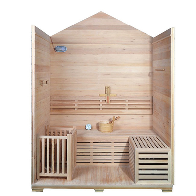 6 ব্যক্তি রেডউড সিডার আধুনিক Sauna আউটডোর ভেজা শুকনো Sauna কাঠ