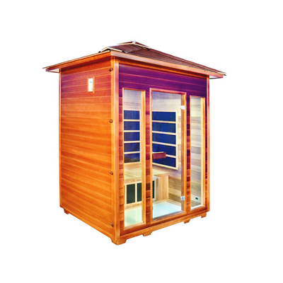 OEM দূর ইনফ্রারেড Sauna বাইরে রেড সিডার 4 ব্যক্তি বহিরঙ্গন Sauna