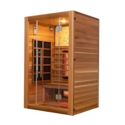 সম্পূর্ণ স্পেকট্রাম লাল সিডার হোম Sauna ঐতিহ্যগত দুই ব্যক্তি