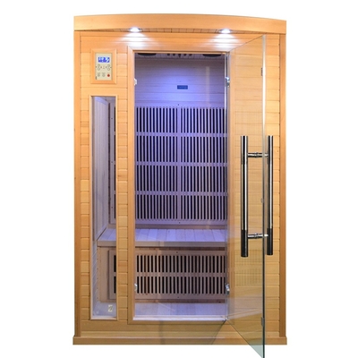 1750w কাঠ শুকনো 2 ব্যক্তি ইনফ্রারেড Sauna হোম Saunas ইনডোর