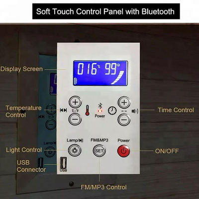 RoHS 5 ব্যক্তি বিলাসবহুল স্টিম রুম ইনফ্রারেড Sauna সমন্বয় লাল সিডার
