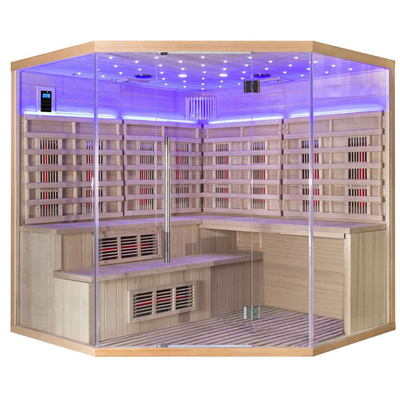 6 ব্যক্তি স্ট্যান্ড আপ ইনফ্রারেড স্টিম Sauna 110V-240V অ্যাপার্টমেন্টের জন্য