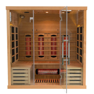 ODM কাঠের বাষ্প বাণিজ্যিক ইনফ্রারেড Sauna রুম 3 ব্যক্তি সিডার